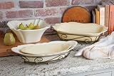 Casafina Arabesque Rectangular Baker - Maize 15 x 11 x 3