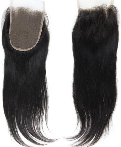 Eayon Hair® Peruvian Hair Top Closure Hand Made Lace Natural Straight Virgin Hair 8";10";12";14";16";18" Natural Color (Close to 1b) 35 Gram/ Pc