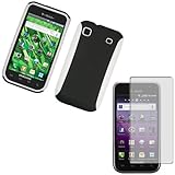 Gizmo Dorks Hybrid Hard Soft Case (Black / White) and Screen Protector with ....