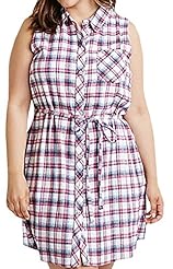 Sexy Plaid Print Above the Knee Sleeveless Bodycon Dress 