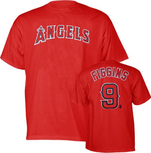 Chone Figgins Los Angeles Angels of Anaheim Name and Number Red T-Shirt