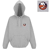 New York Islanders NHL Goalie Pullover Hooded Sweatshirt (Gray Gray)