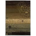 Hudson Abstract Floral Rug Collection - Brown
