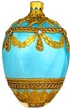 Museum Collection Faberg&Atilde;&copy; Blue Draped Egg Glass Ornament-Medium