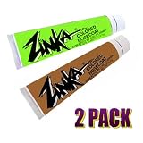 Zinka Colored Sunblock Zinc Waterproof Nosecoat 2 Pack Bundle .6oz Tube - Green Flesh