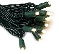 GKI/Bethlehem Lighting Indoor/Outdoor 50-Lamp 5mm Wide-Angle LED Lighting Set, Warm White Twinkle Lights, Green Cord