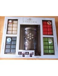 Essenza Scented Wax Warmer with 4 Scents Mandarin Chai, Pear Honeysuckle, Vanilla Spice and South Pacific Lights Up