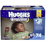 Huggies Overnites Diapers, Size 4, 74 Count