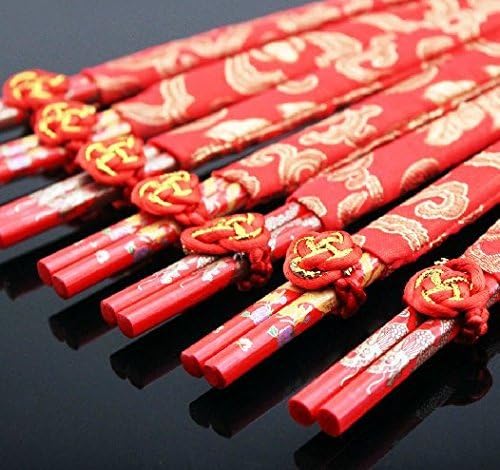 Chinese Bamboo Chopsticks (10xRed Chopsticks)