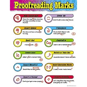 CHART PROOFREADING MARKS GR 3-6 17 X 22