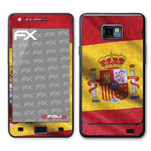 atFoliX Fu&szlig;ball EM 2012 Spanien Flagge Designfolie f&uuml;r Samsung Galaxy S2 i9100 Preisvergleich