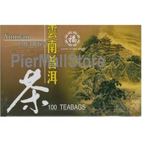 Yunnan Pu Erh Natural Black Tea - 100 Individually Wrapped Tea Bags - 7.0 Oz