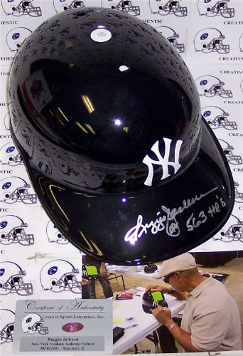 Reggie Jackson Autographed/Hand Signed New York Yankees Authentic Batting Helmet