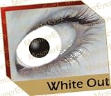 Fancy Dress 3 Month Use WhiteOut Contact Lenses Be Seen This Halloween