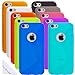Eco-Fused Case Bundle for iPhone 5C including 10 Flexible Silicone Cases and Microfiber Cleaning Cloth (clear / grey / black / green / orange / red / hot pink / purple / blue / light blue)