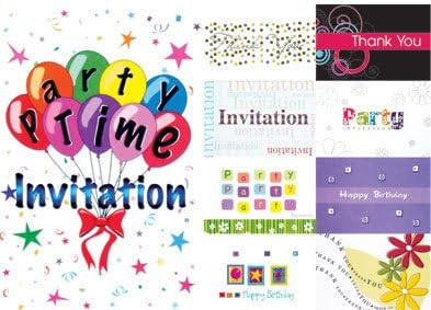 100 4x6 Folded Designer Quality Cards in 10 Different Designs at Wholesale Price - Happy Birthday, Thank You, &amp; Invitation (Blank Interior)
