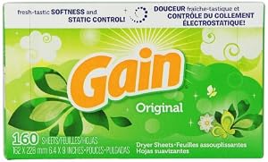 Gain With Freshlock Original Dryer Sheets 160 Count (Pack of 6)