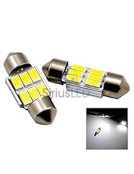 Automotive Parts and Accessories: 2x 31mm LED Festoon Dome License Plate Light Car Bulb De3175 6pcs 5630 SMD White