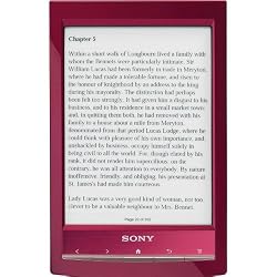 Sony PRS-T1 Pearl Red 6" eBook Reader with Wi-Fi