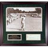 Ben Hogan 1950 U.S. Open Champion Framed Photograph with Nameplate and Cancelled Check by