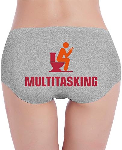 Custom Women's Funny Low-Waist Traceless Multitasking Bikinis Panty Ash S