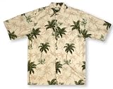 Go Barefoot Coconut Trees Hawaiian Aloha Shirt