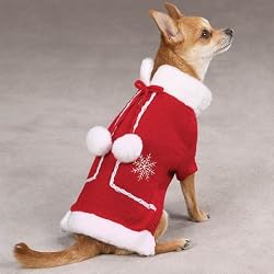 Snowflake Pom Pom Dog Sweater -Xxsmall