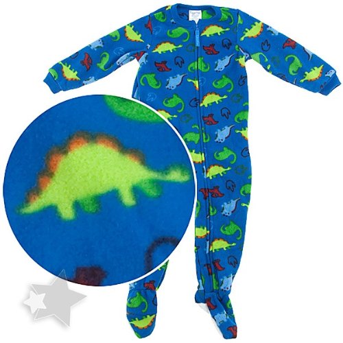 Calvin Klein Dinosaur Footed Sleeper Pajamas for Infant and Toddler Boys