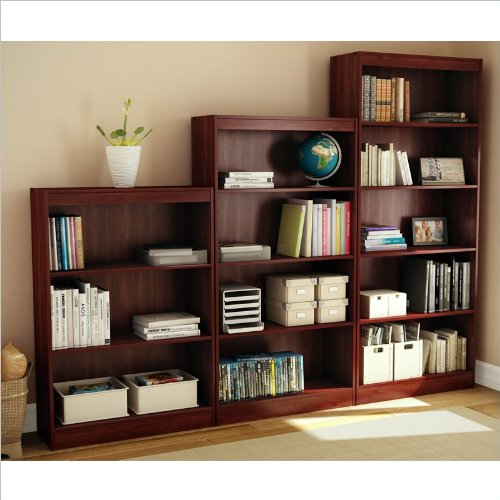 South Shore 3 Piece Bookcase Set in Royal Cherry On Sale