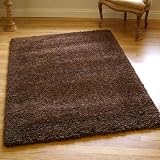 Twilight 39001-7777 Thick Luxurious Shaggy Rug Chocolate Brown