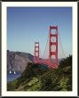 Golden Gate Bridge and Strait - Memorable approx. 22x26-inch Framed & Matted - 7/8-inch Rounded, Shiny, Black Metal Frame - Photographic Print by Carol M. Highsmith