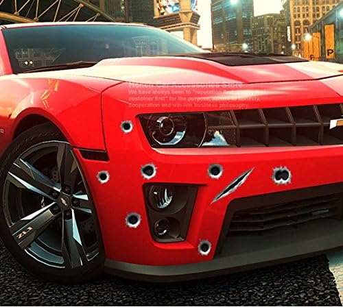 Car Styling 3D Fake Bullet Hole Gun Shots Funny Car Helmet Stickers Decals Emblem Symbol Creative personalized Stickers
