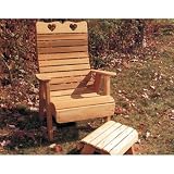 Cedar Country Hearts Patio Chair (Natural) (45H x 29W x 25D)
