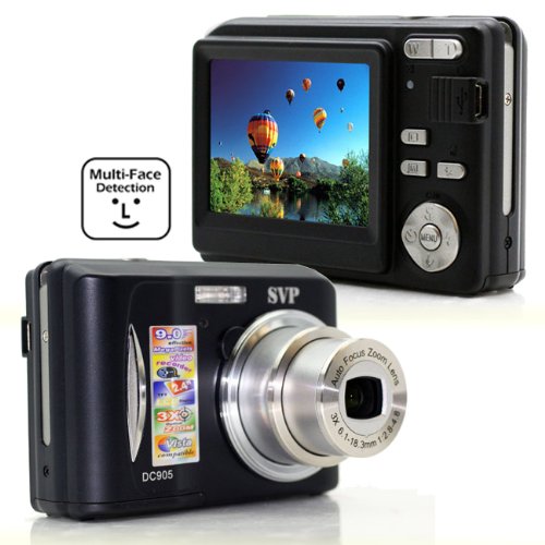 SVP DC-905-Black 9MP 3X Optical Zoom 2.4