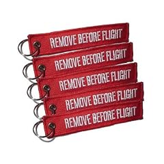 5er Pack Schl�sselanh�nger "Remove before flight" inkl. Schl�sselring