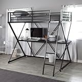 Duro Z Bunk Bed Loft with Desk - Silver - WB9102 - SILV