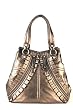 Isabella Fiore Frill Ride Paige Tote in Gunmetal