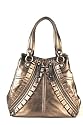 Isabella Fiore Frill Ride Paige Tote in Gunmetal