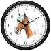 Palomino - JP - Horse Wall Clock by WatchBuddy Timepieces (Black Frame)