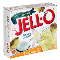 Jell-O Gelatin Dessert, Pina Colada, 3-Ounce Boxes (Pack of 24)