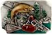 Trout Fly Fishing Enamel Pewter Buckle