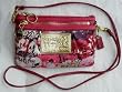 Coach Poppy Wal Graffiti Swingpack Shoulder Demi Bag Magenta Style 43841