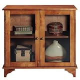 Burnham Two Door Lowboy Glass-door Walnut