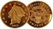 1849 $20 Liberty Double Eagle Gold PF70 Replica Coin