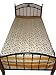 Indian Bedding Off White Rust Floral Print Cotton Bedspread Twin Sized Bed Cover