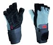 Valeo Split-Leather Fingerless Anti-Vibe Gloves with Wrist Wraps
