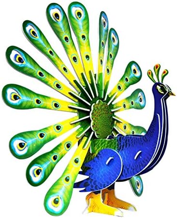 Variety KiKi 2015 New Hot Sale 3D Paper & EPS Puzzle Peacocks Model DIY for Kids Green