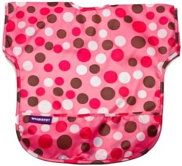 Wupzey Mess Catcher Coverall Bib, Pink Dot