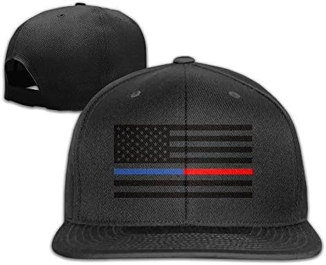 Cool Bule And Red American Flag Snapback Hat Baseball Cap Black