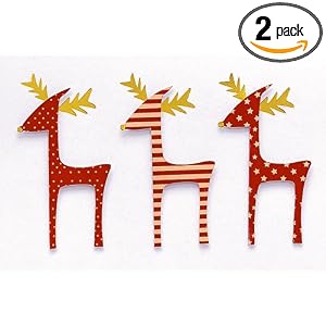The Gift Wrap Company Boxed Christmas Cards, Reindeer Row, 15-Count Box (Pack of 2)